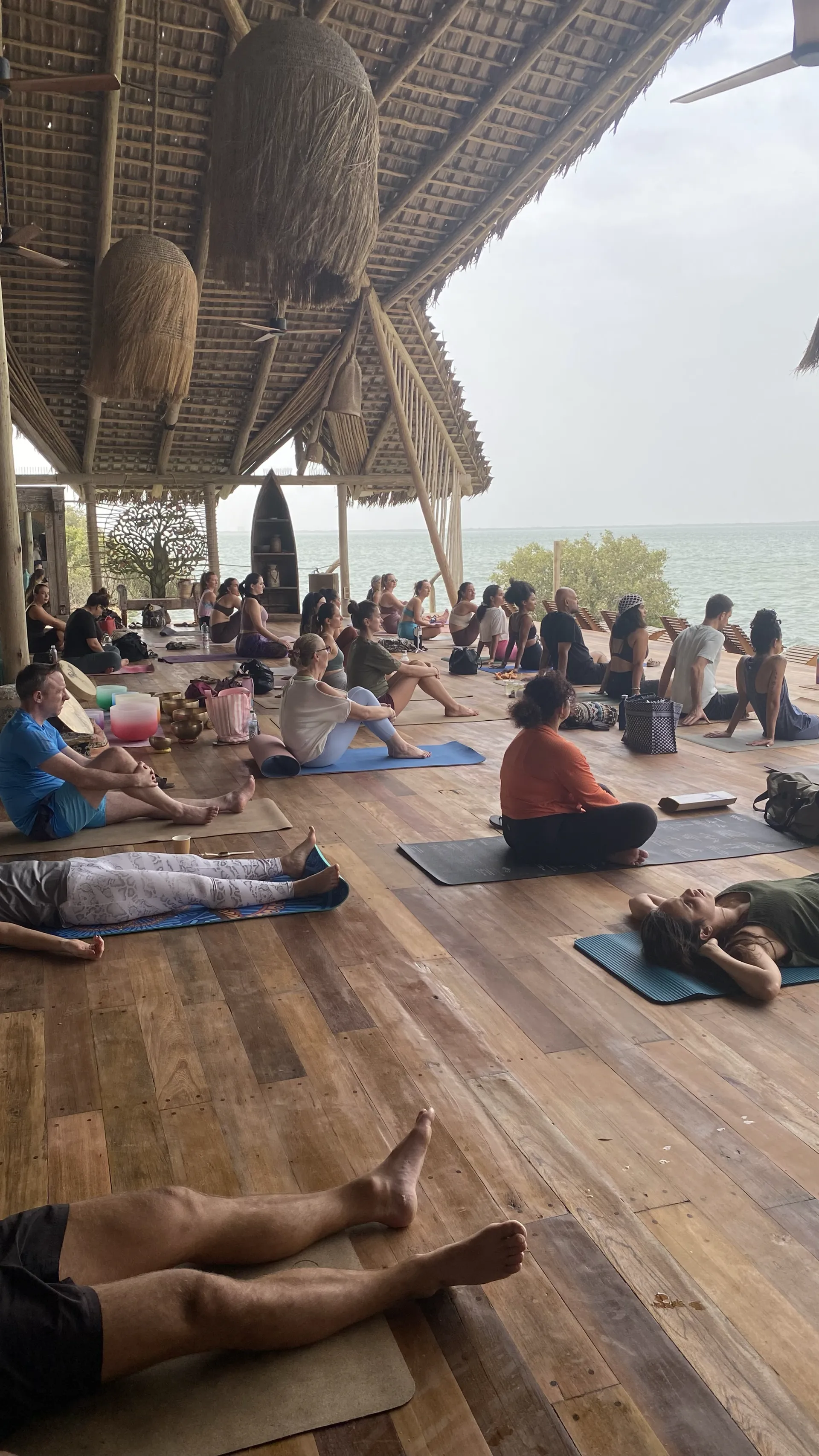 Corporate team wellness session